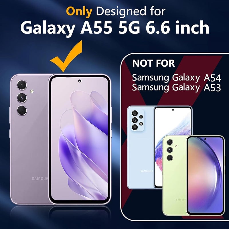 SNRONEW Battery Case for Galaxy A55/A35,Full Encircle[12000mAh]High Capacity Rechargeable Portable Charger Case Extended Battery Pack for Galaxy A55/A35(6.6inch)Wireless Charging Case with Carplay-Black - Image 2